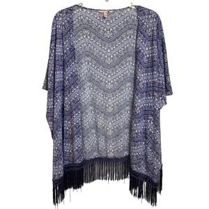 Victoria’s Secret Blue Tribal Print Kimono Swim Cover‎ XS/S (2405)
